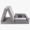 Meowbaby Play Premium Slimcord  Bygbar Sofa, Grå