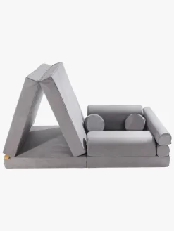 Meowbaby Play Premium Slimcord  Bygbar Sofa, Grå