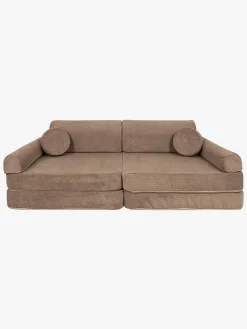 Meowbaby Play Slimcord  Bygbar Sofa, Brun