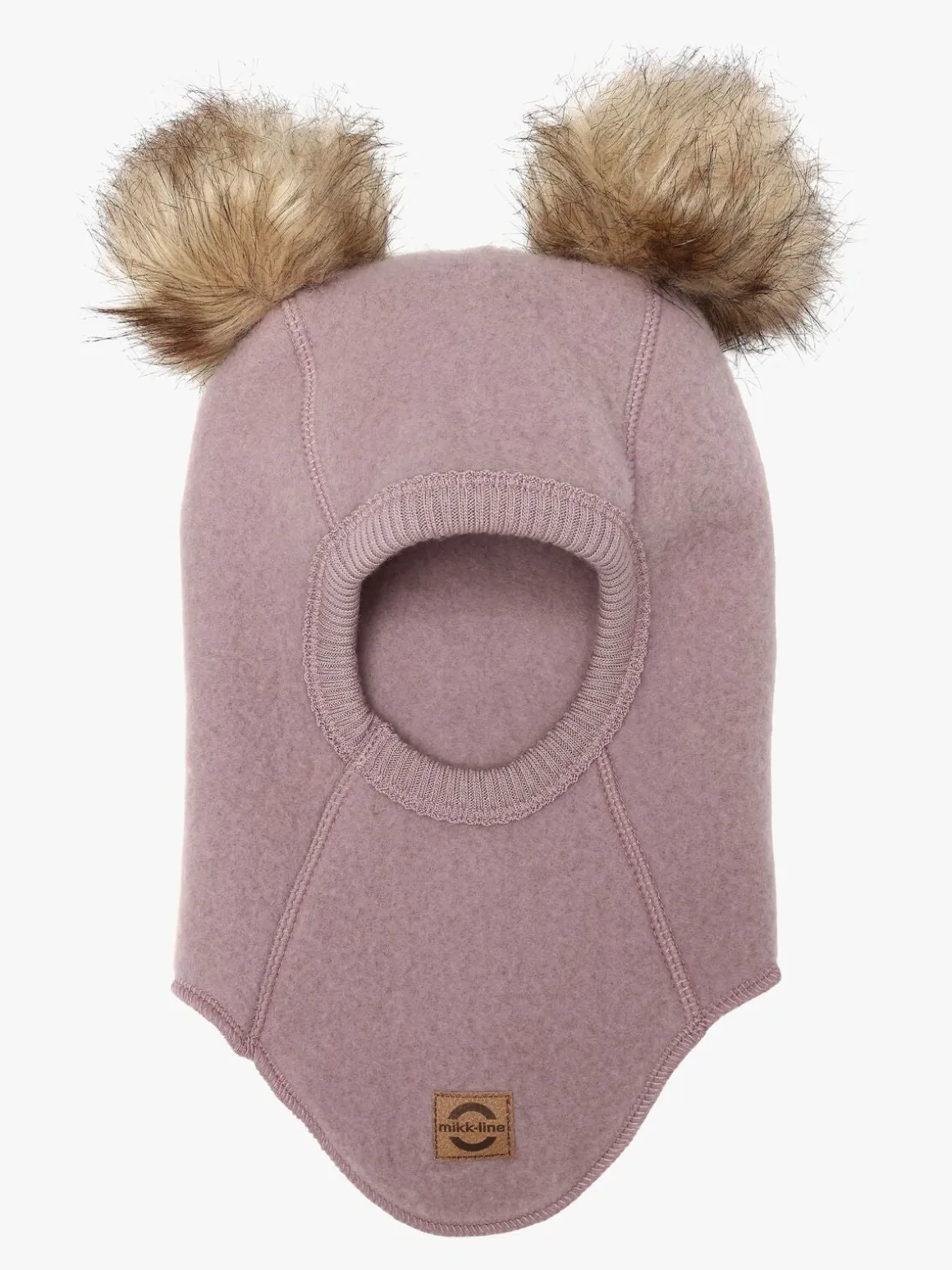 Mikk-Line Elefanthue Merinould med Pomponer, Twilight Mauve