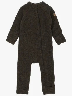 Mikk-Line Ulddragt Merino, Dark Brown Melange