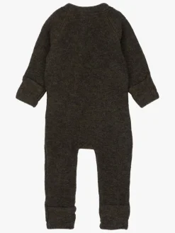 Mikk-Line Ulddragt Merino, Dark Brown Melange