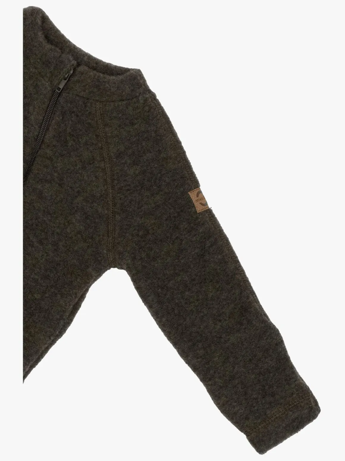 Mikk-Line Ulddragt Merino, Dark Brown Melange