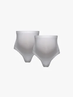 Milki Hipster Seamless Graviditetstrusser 2-Pak, White