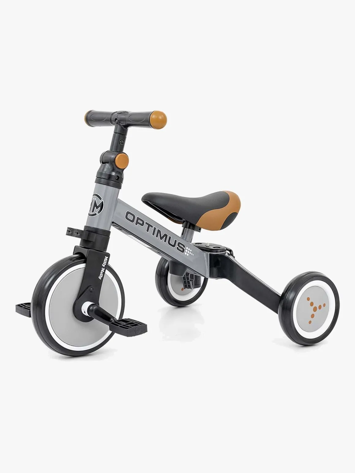 Milly Mally Optimus 3-i-1 Trehjulet Cykel, Grå