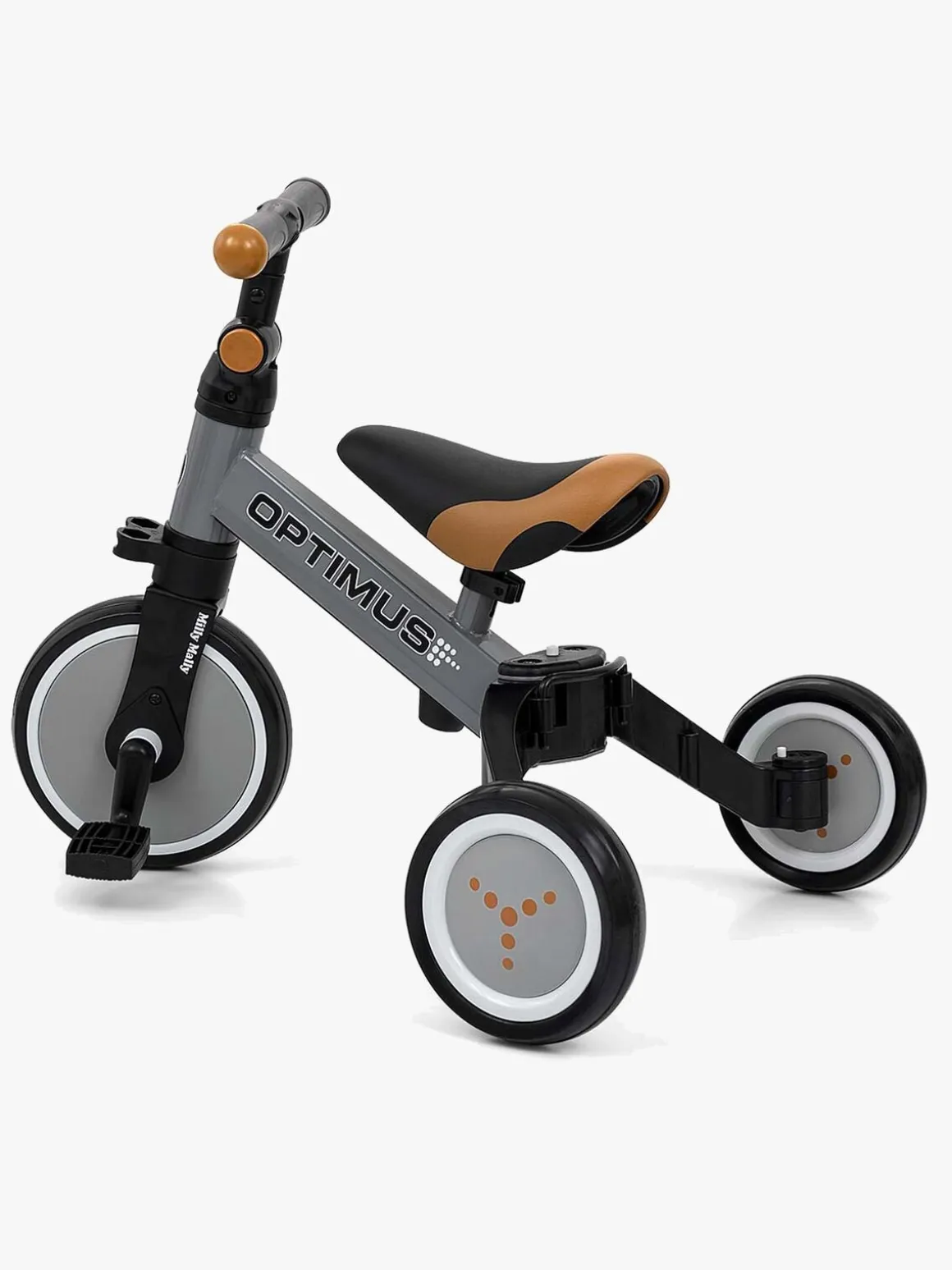 Milly Mally Optimus 3-i-1 Trehjulet Cykel, Grå