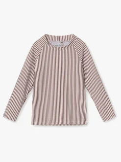 MINI A TURE Gani UV-trøje, Acorn Brown Stripes