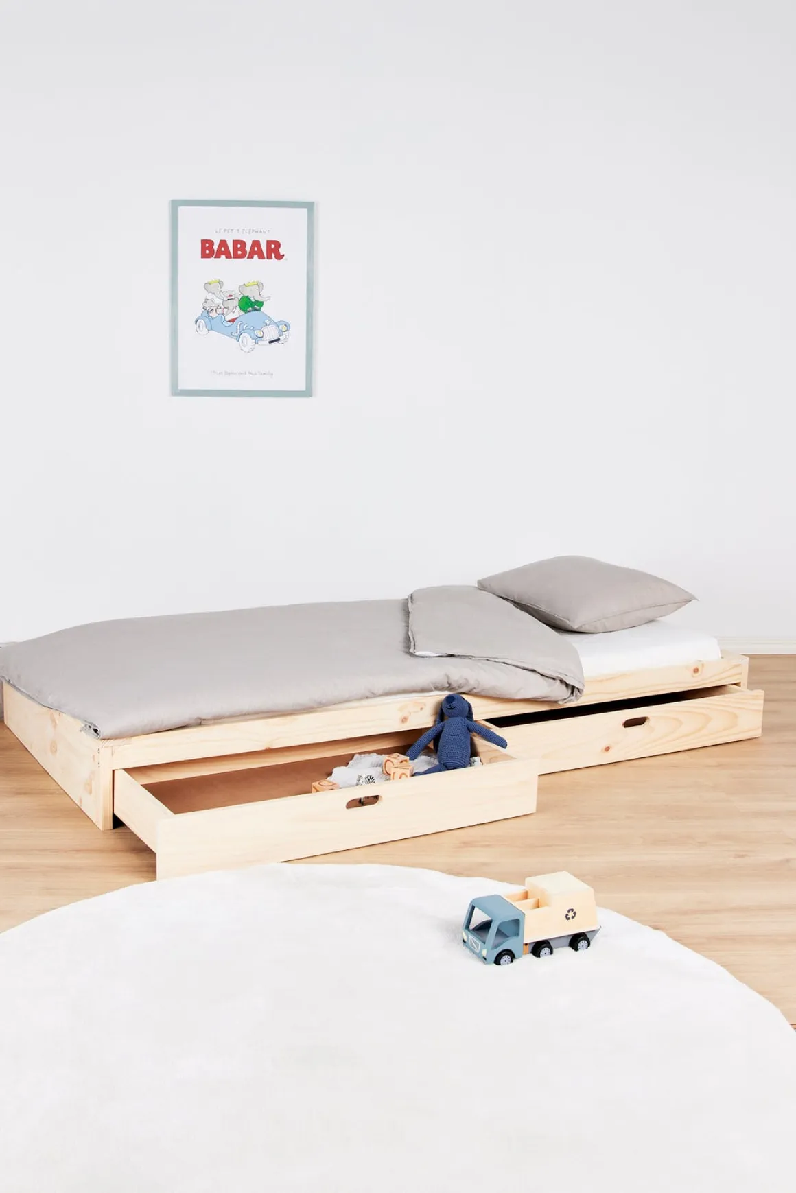 Minitude ATLAS Juniorseng 90x200, Natur