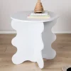 Minitude  Bølget Sidebord, Hvid