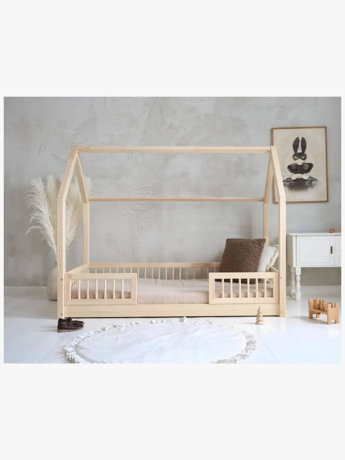 Minitude CARTER Junior-/Montessori-seng 80x160, Natur