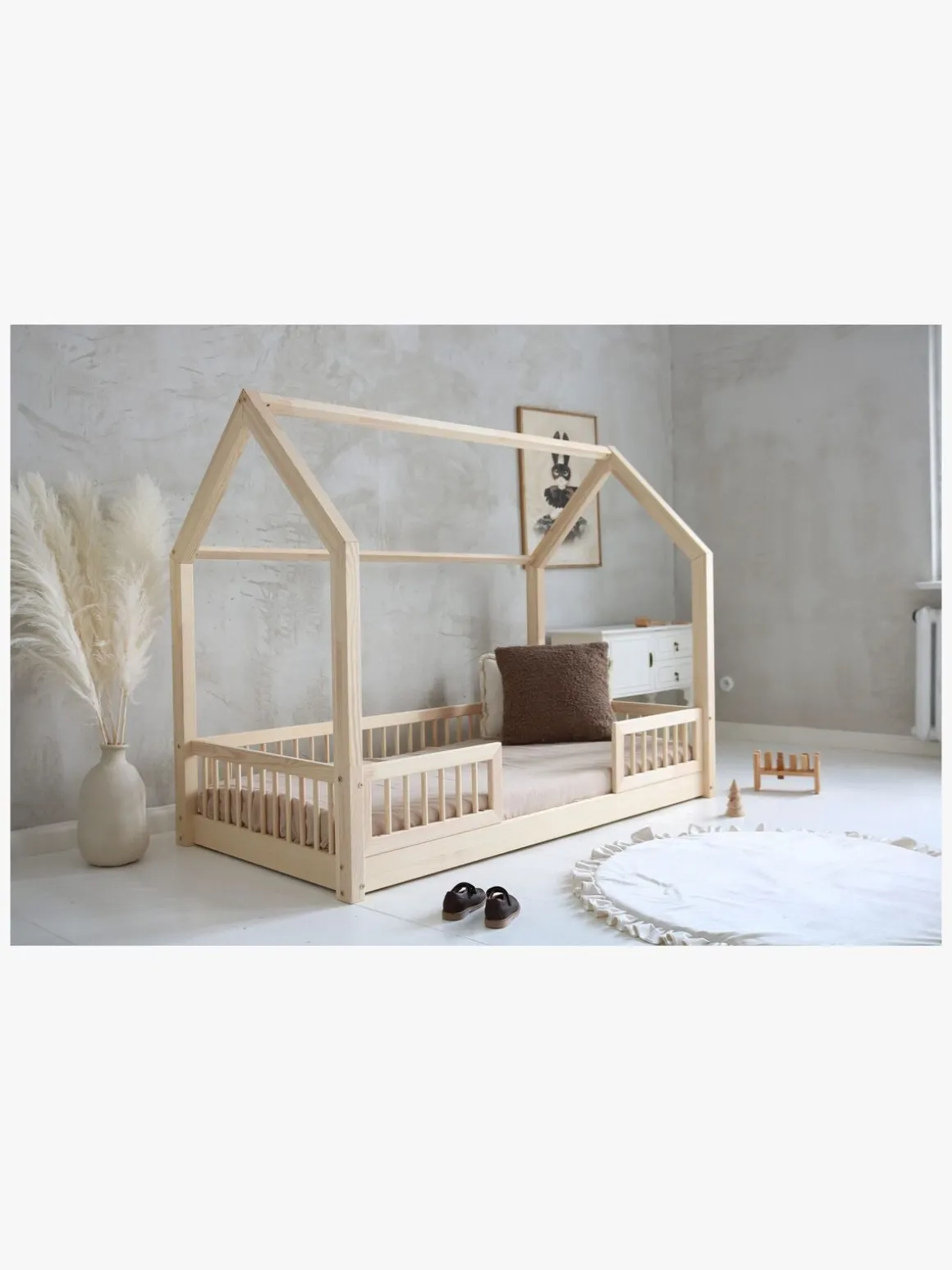 Minitude CARTER Junior-/Montessori-seng 80x160, Natur