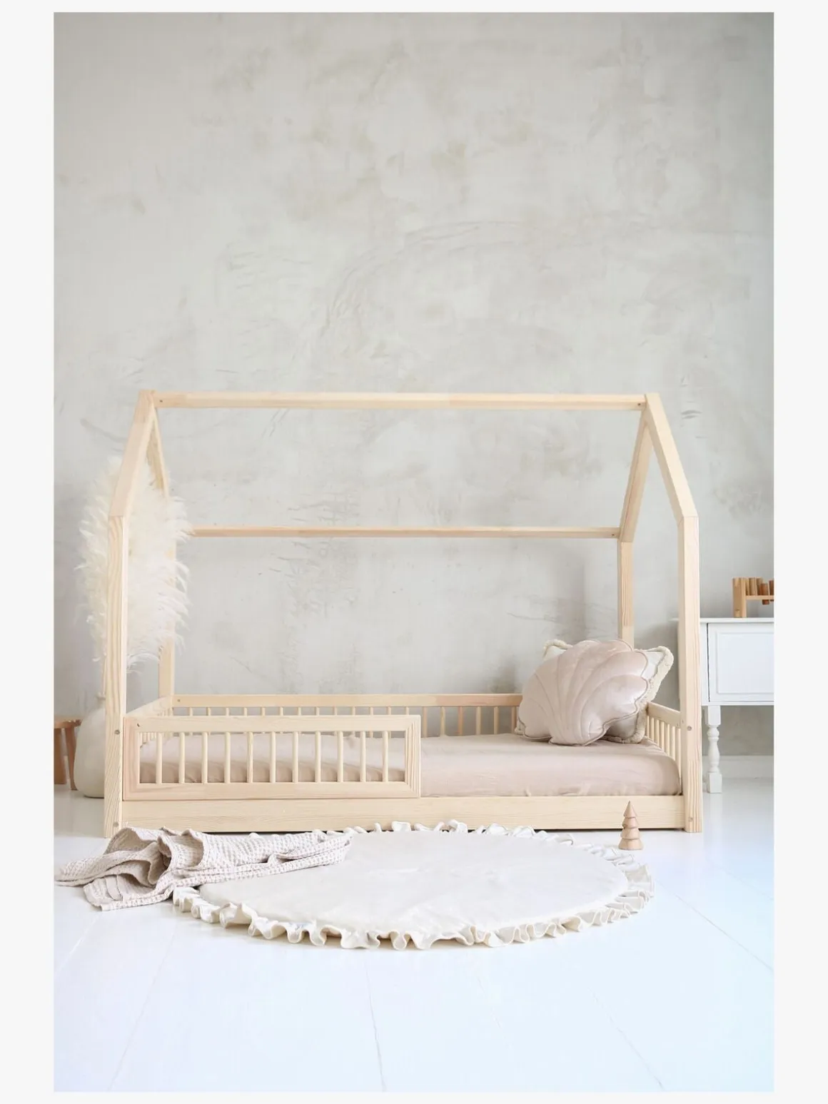 Minitude JAMES Junior-/Montessori-seng 90x190, Natur