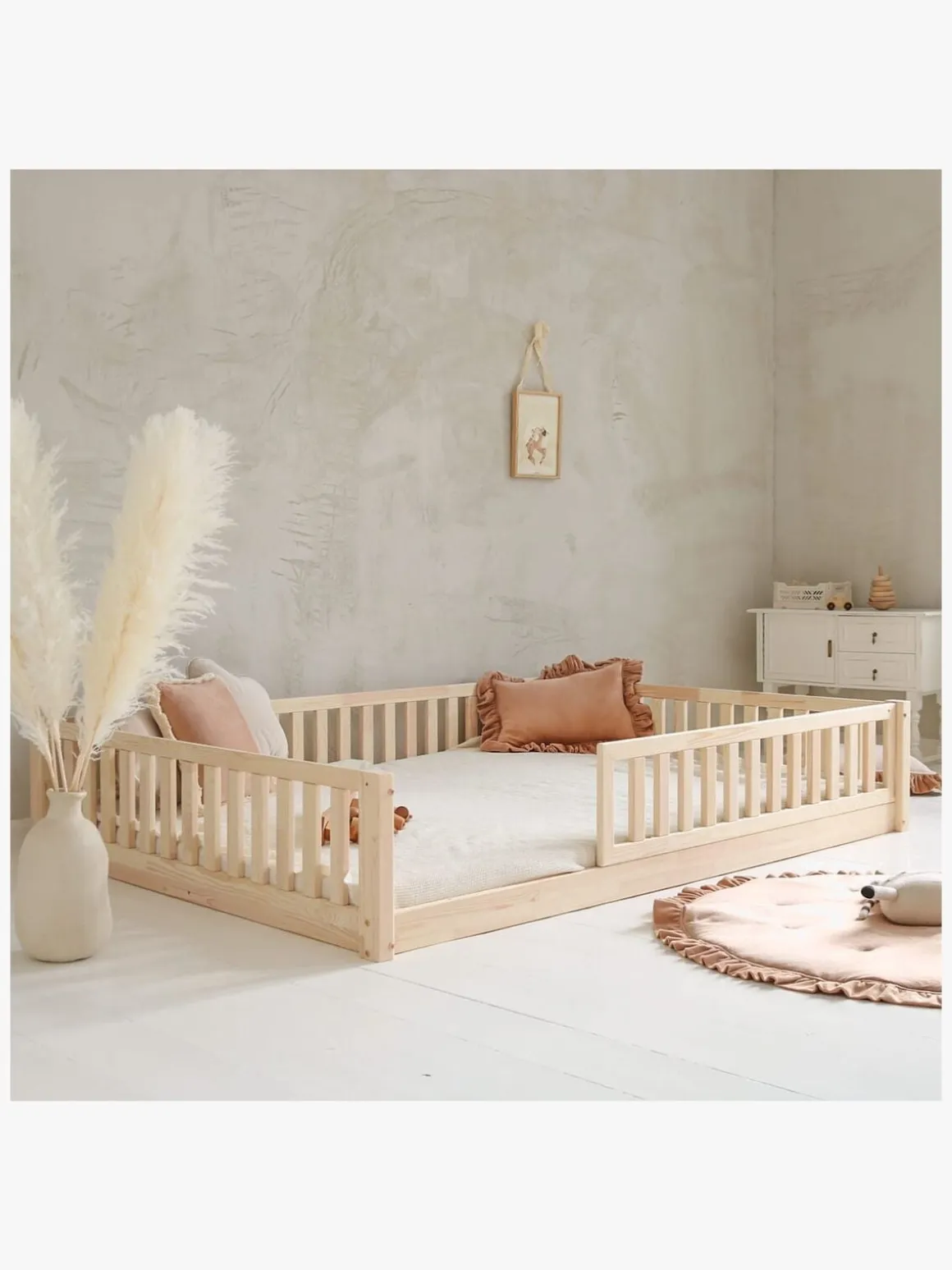 Minitude MILES Junior-/Montessori-seng 140x200, Natur