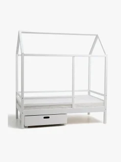 Minitude Nordic Juniorseng 70x140 Jax m. Skuffe & Madras Softi, Hvid