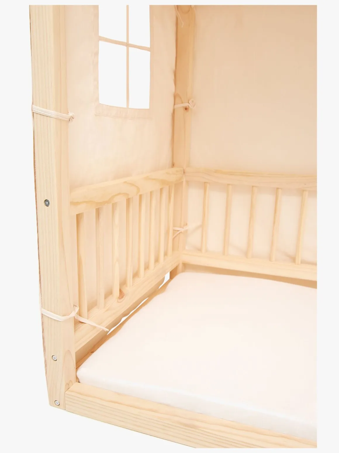 Minitude Nordic Mason Husseng 70x160 & BabyMatex Madras Soft Plus + Sengehimmel, Natur