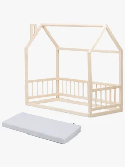 Minitude Nordic MASON Juniorseng, Natur med BabyMatex Softi Plus Madras 70x160 cm