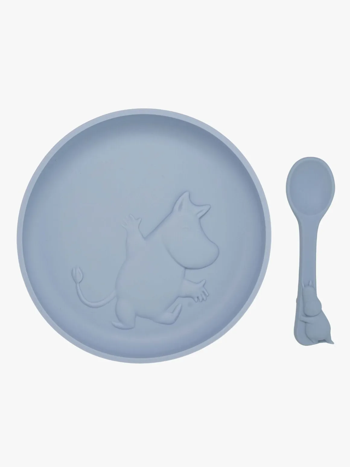 Mumitroldene Spisesæt Silikone, Sky Blue