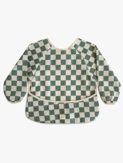 Mushie  Langærmet Hagesmæk, Olive Check