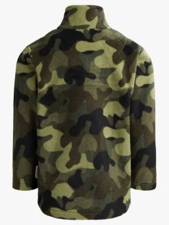Nordbjørn Malö Fleecetrøje, Camo Splash Deep Lichen Green