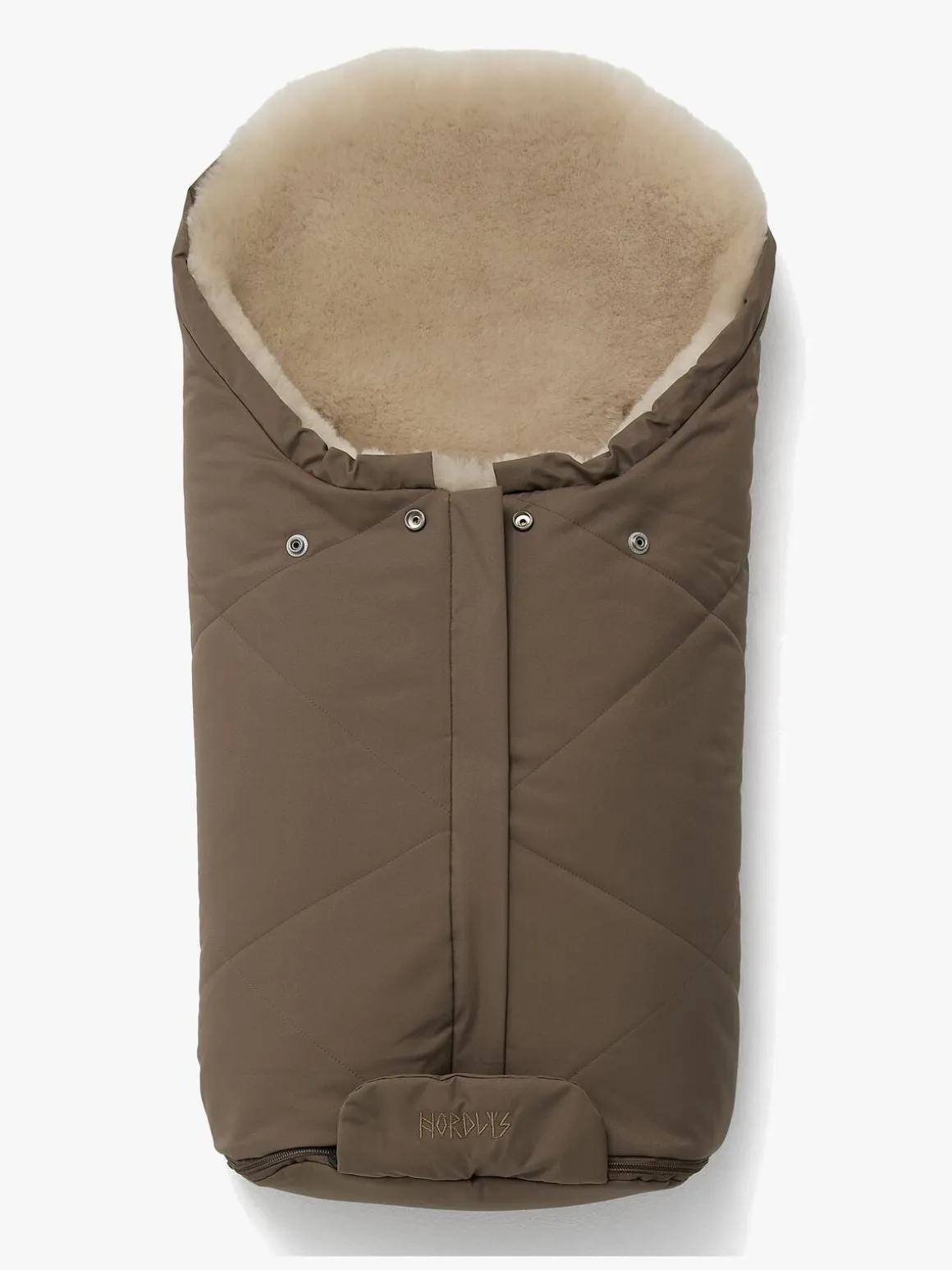 Nordlys Fenya Mini Lammeskindskørepose, Valnød/Beige