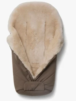 Nordlys Thyra Lammeskindskørepose, Valnød/Beige