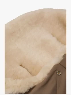 Nordlys Thyra Lammeskindskørepose, Valnød/Beige
