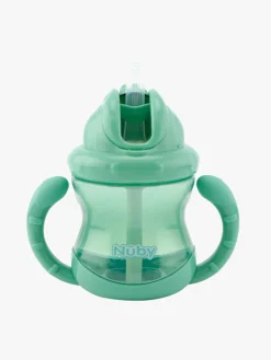 Nuby Twin Handle Flip It Kop 240 ml +12 m, Grøn
