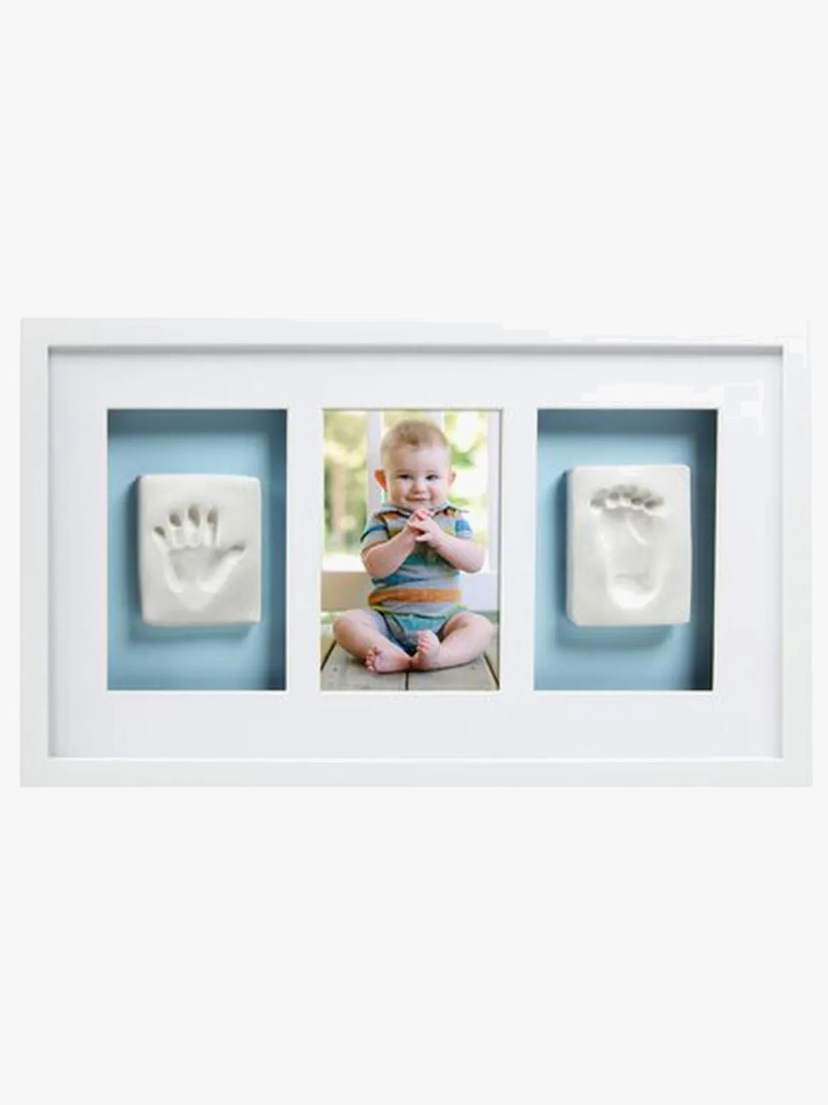Pearhead Babyprints Deluxe Ramme Trippel, Hvid