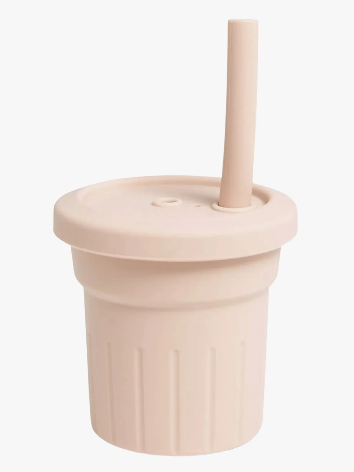 Petite Chérie Elio Silikonekop med Sugerør, Dusty Pink