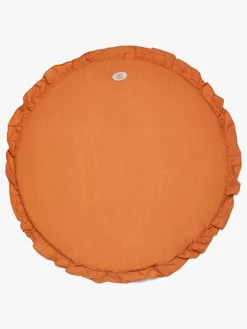 Petite Chérie Legetæppe Flæser Ø80, Rust (100% Linen)