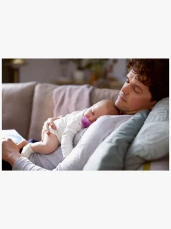 Philips Avent Curved Soothie 0-6 mdr., Lyserød