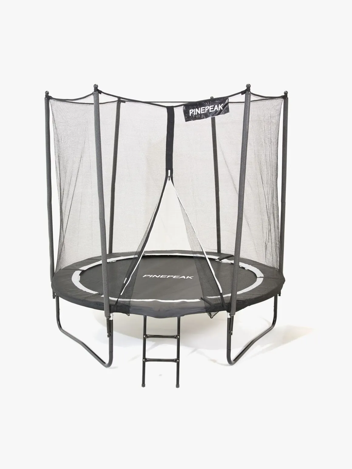Pinepeak Trampolin inkl. Sikkerhedsnet 244 cm, Sort