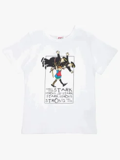 Pippi Langstrømpe Stærk T-shirt, Hvid