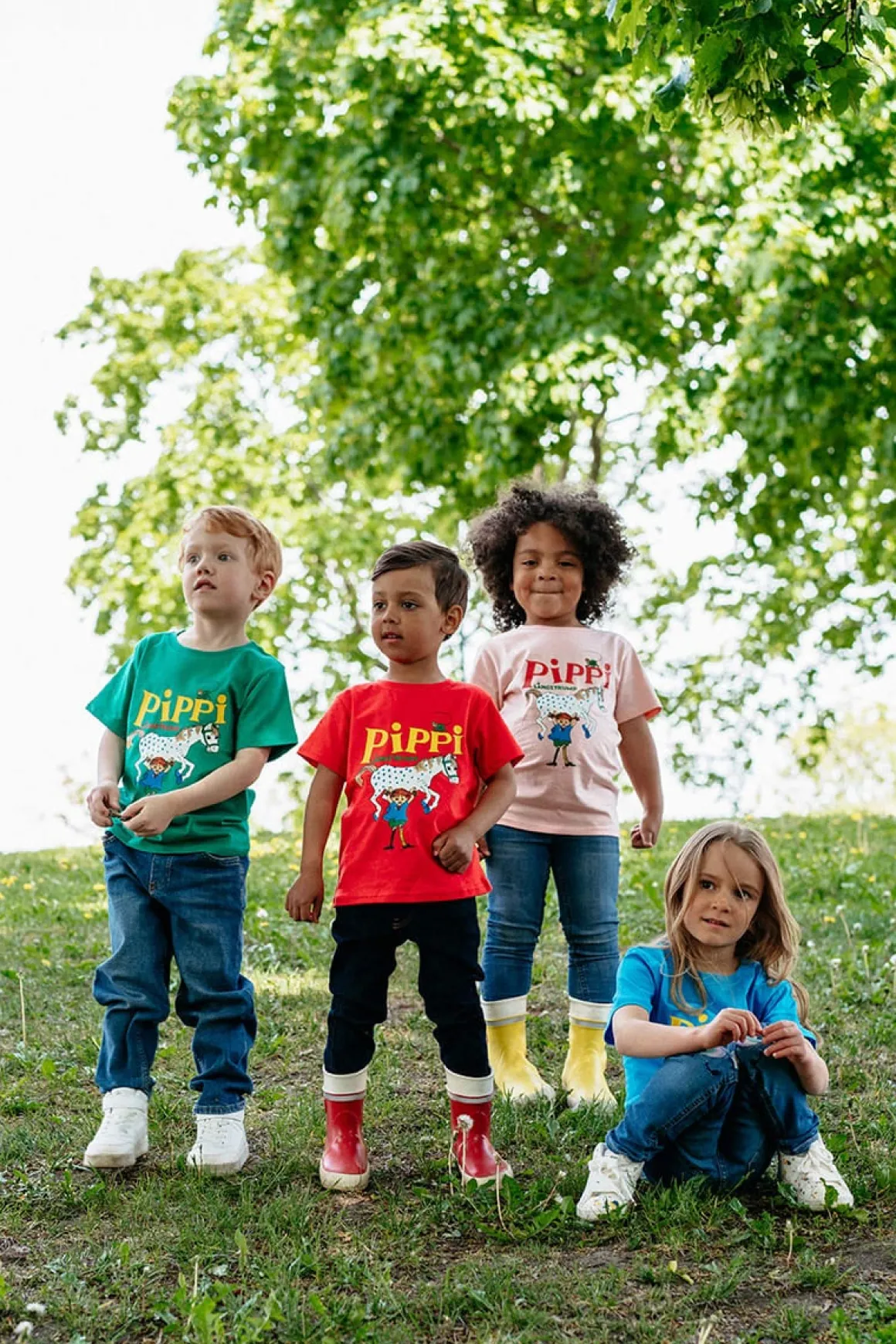 Pippi Langstrømpe T-shirt, Grøn