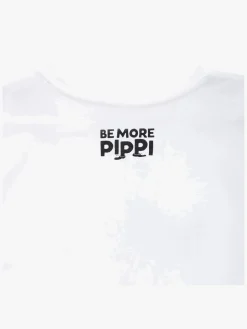 Pippi Langstrømpe Venlig T-shirt, Hvid