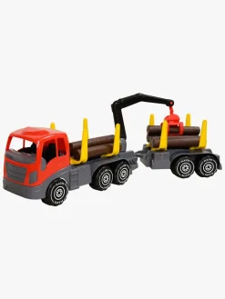 Plasto Tømmerlastbil med Grab, Trailer og Tømmer 74 cm