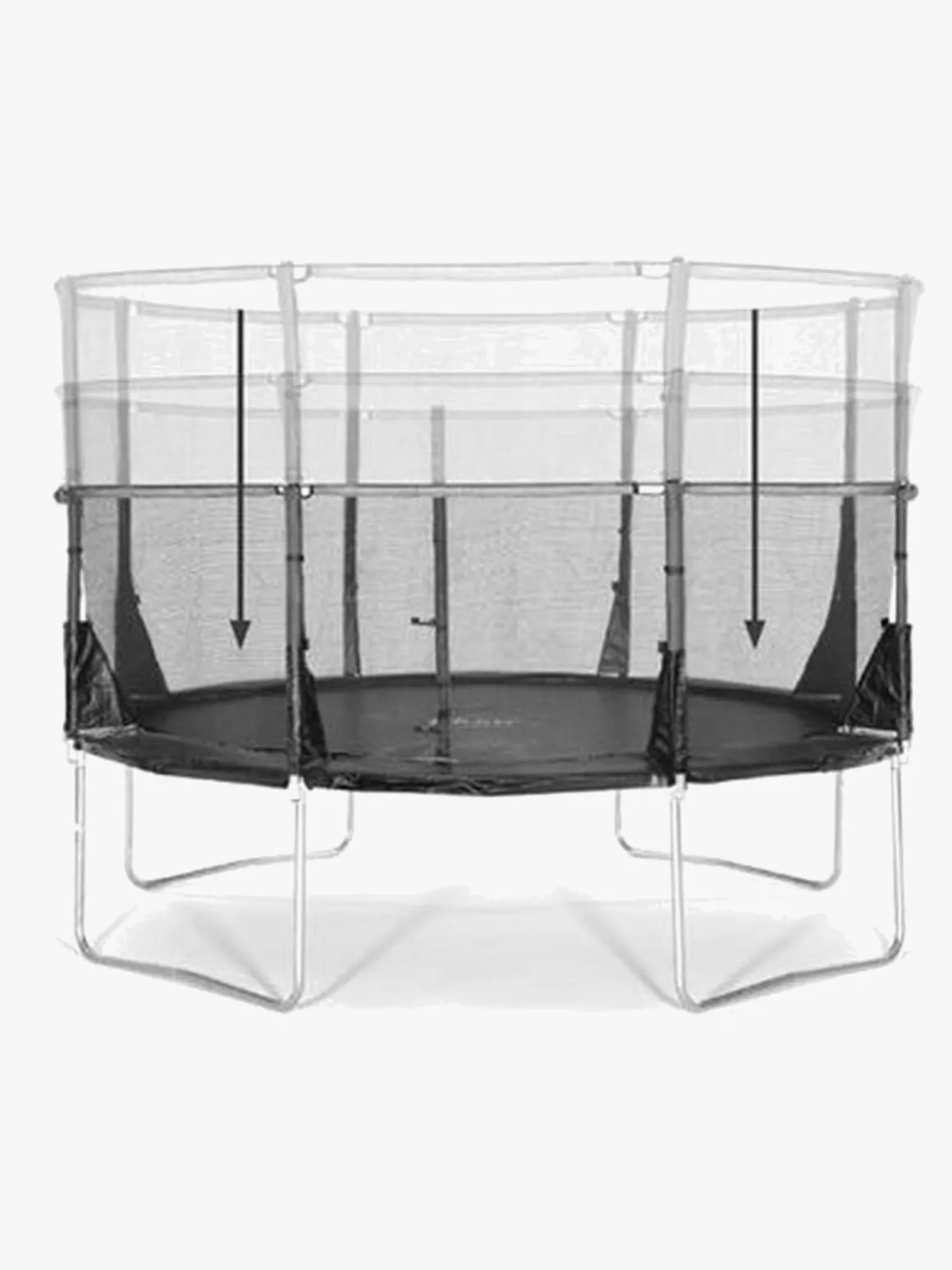 Plum 12ft Space Zone II Telescopic Trampolin inkl. Beskyttelsesnet 366 cm
