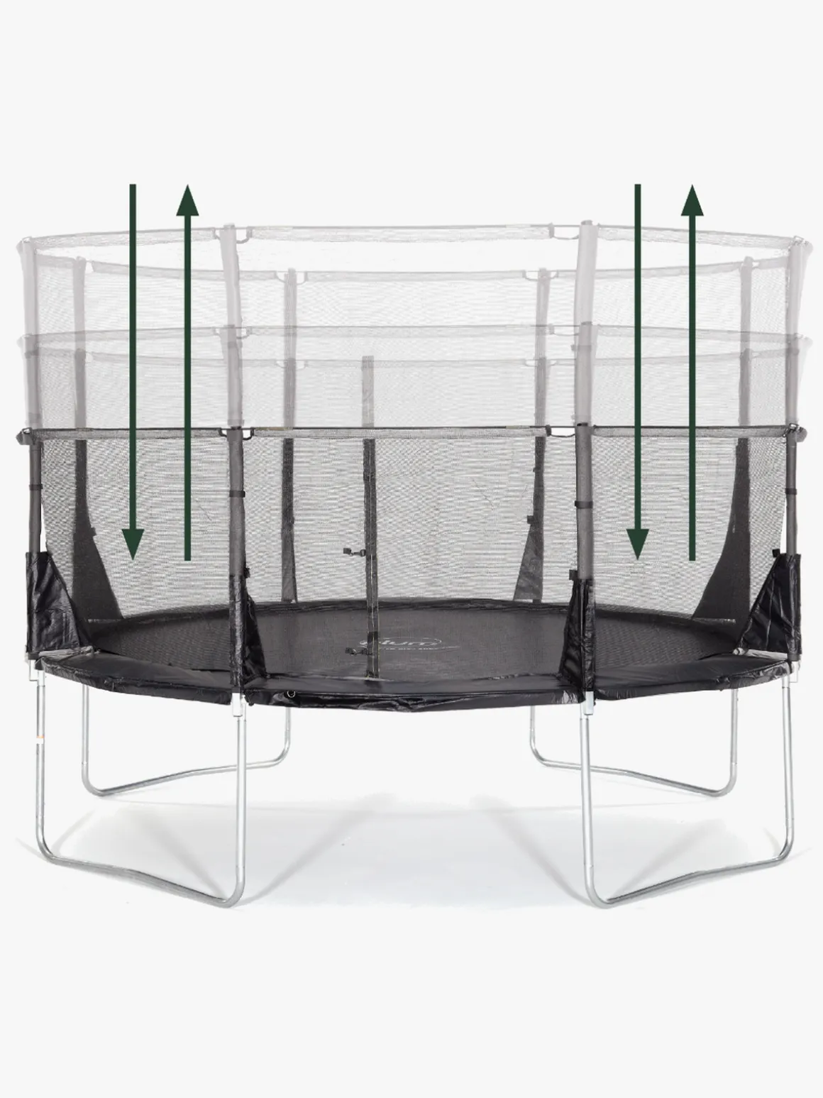 Plum 14ft Space Zone II Telescopic Trampolin inkl. Beskyttelsesnet 426 cm