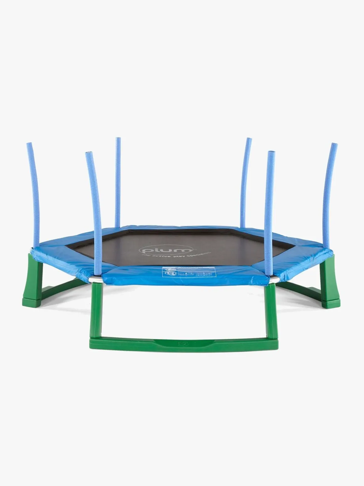 Plum Junior Jumper Trampolin inkl. Beskyttelsesnet 220 cm, Blå/Grøn