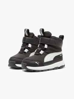 Puma Evolve Puretex AC Inf Vinterstøvler, Black/Ash Grey/White