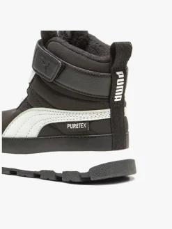 Puma Evolve Puretex AC Inf Vinterstøvler, Black/Ash Grey/White