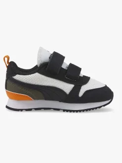 Puma R78 V Inf Sneakers, Puma White/Puma Black/Vibrant Orange