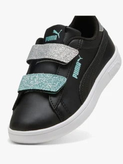Puma Smash 3.0 Glitter Velcro V Infant Sneakers, Sort