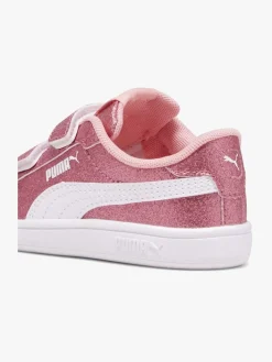 Puma Smash 3.0 Glitz Glam V Infant Sneakers, Peach Smoothie/White