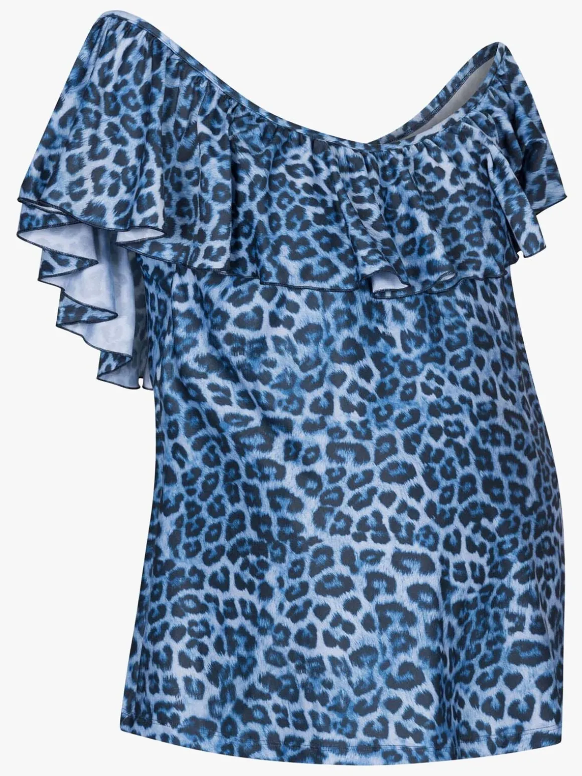 Saltabad Carmen Tankini Top, Blå/Hvid Leo