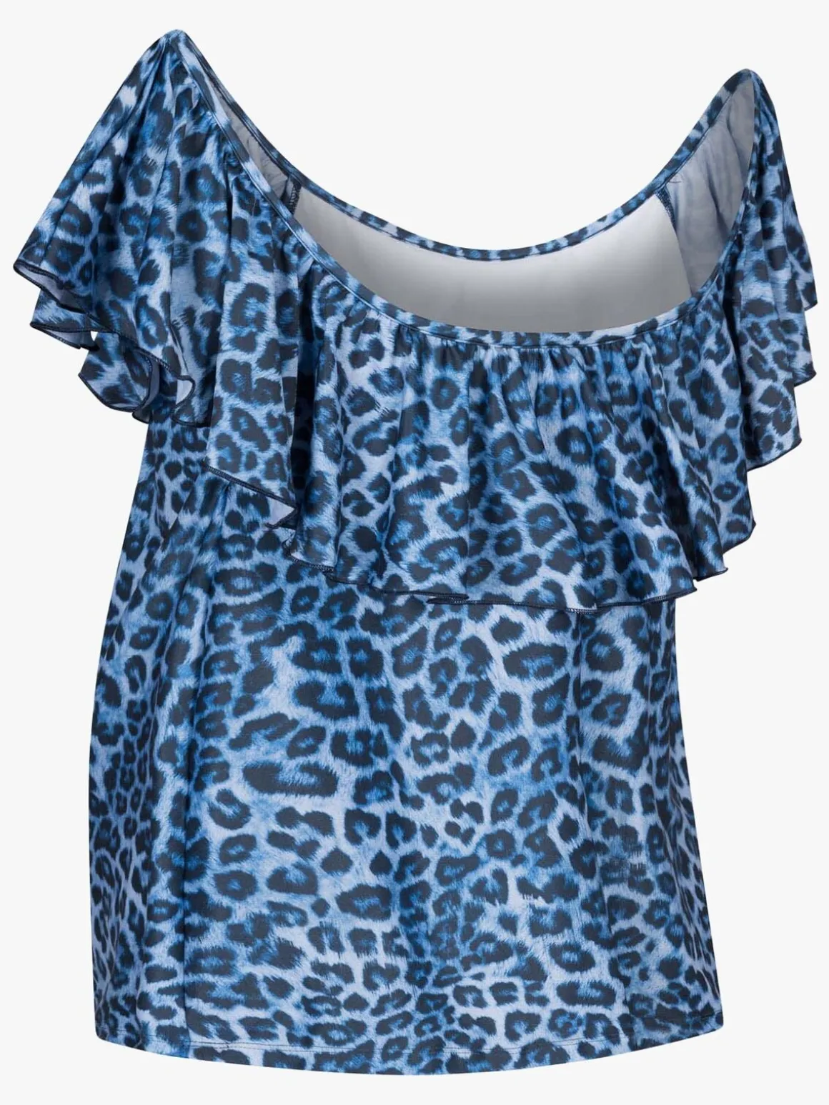 Saltabad Carmen Tankini Top, Blå/Hvid Leo