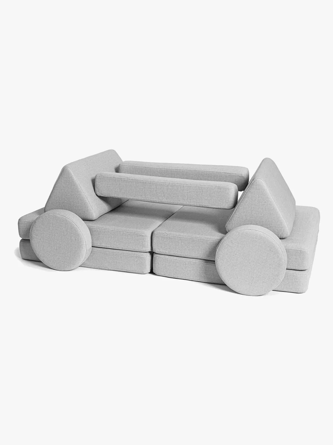 Shappy Play Bygbar Sofa 160x80 cm, Lysegrå