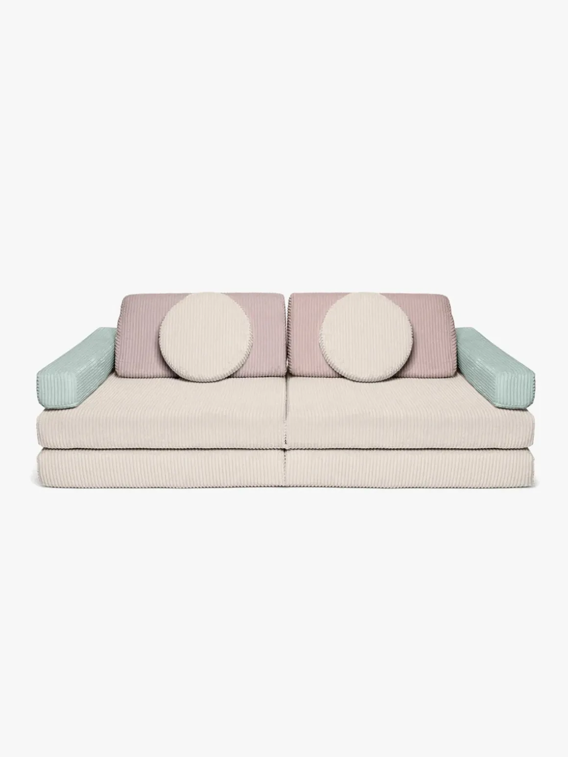 Shappy Play Bygbar Sofa 160x80 cm Kraftig Fløjl, Lollipop