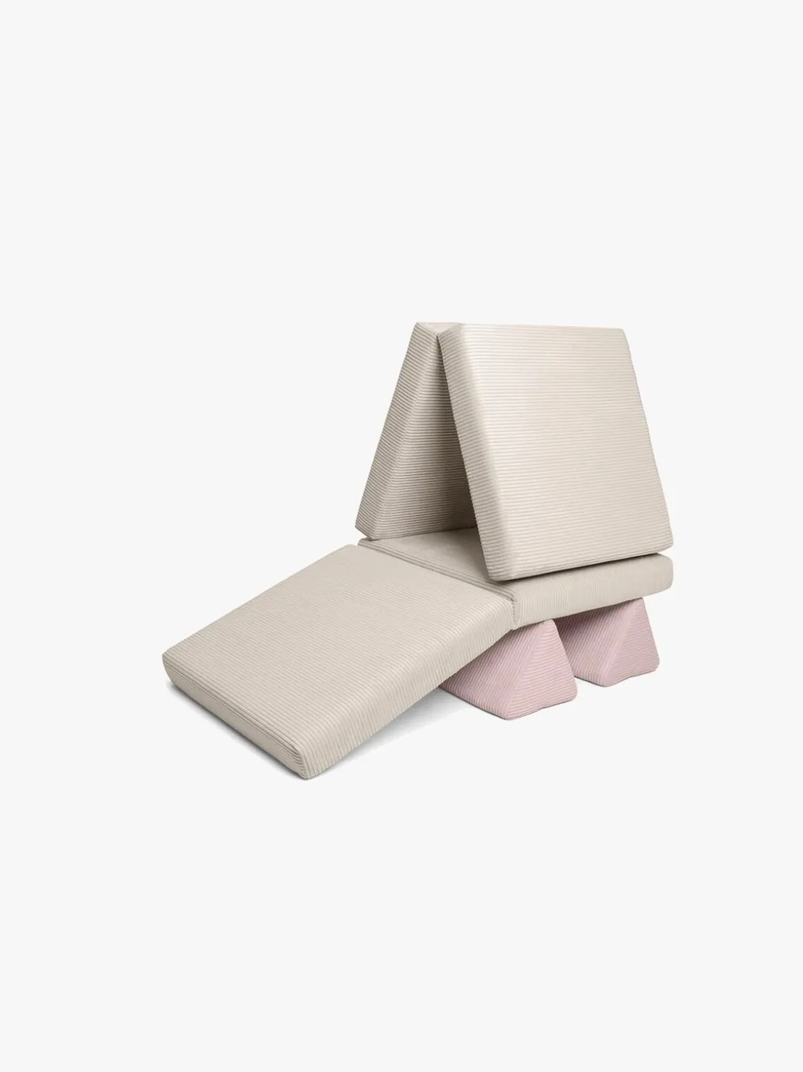 Shappy Play Bygbar Sofa 160x80 cm Kraftig Fløjl, Lollipop
