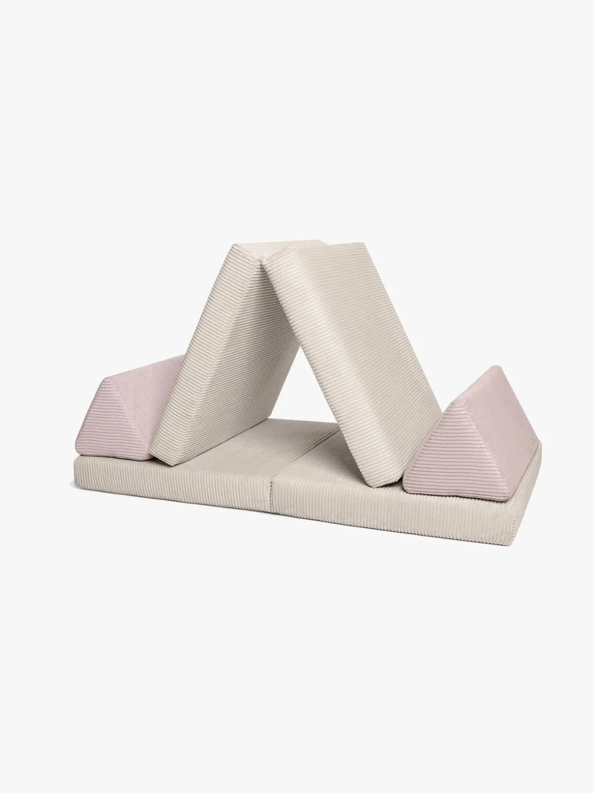 Shappy Play Bygbar Sofa 160x80 cm Kraftig Fløjl, Lollipop